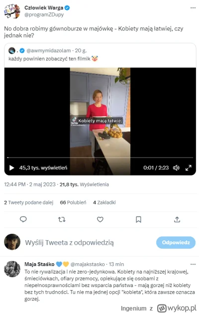 Ingenium - Nawet Maja Staśko widzi jakie głupoty mówi ta kobieta. xD