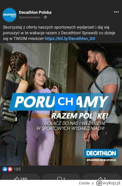 Emble - #decathlon #heheszki
Decathlon to potrafi w marketing, przekonał ( ͡º ͜ʖ͡º)