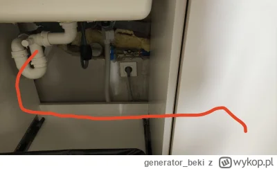 generatorbeki - @generatorbeki: tak mniej więcej biegnie odpływ że zmywarki