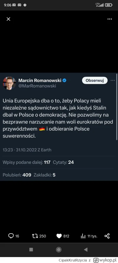 CipakKrulRzycia - #romanowski #polityka tak tylko tu zostawię #bekazpisu #bekaztuska