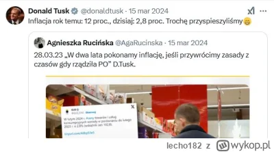 lecho182 - @lecho182: jak fachowcy przyśpieszą walkę z inflacją, to od razu widać rob...