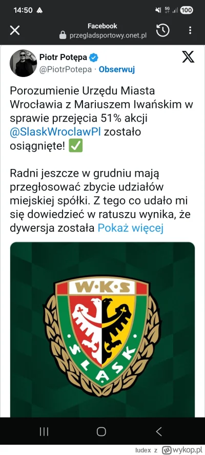 Iudex - Nie uwierzę, póki nie zobaczę. 

#wroclaw #slaskwroclaw #1liga #pilkanozna