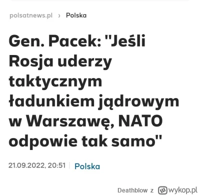 Deathblow - #wojna #ukraina Taktycznie przypominam, że w razie jądrowego ataku na War...