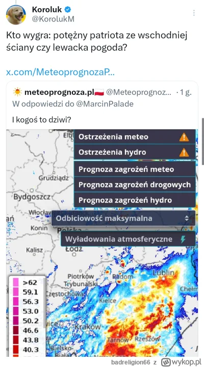 badreligion66 - #wybory #polityka Że akurat tam tak musi lać XD