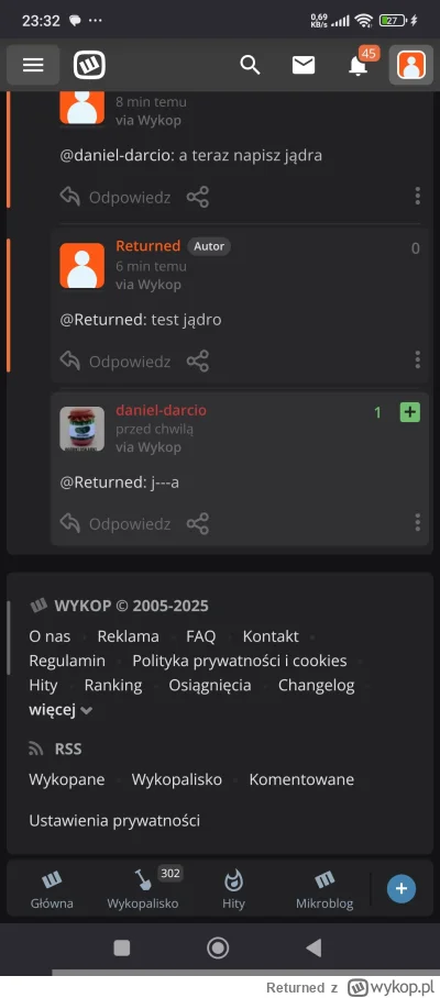 Returned - @daniel-darcio: pewnie nie widzisz tego u siebie