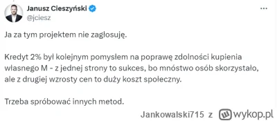 Jankowalski715 - Mamy pierwszego polityka PiS, który jasno powiedział, że nie zagłosu...