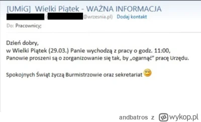 andbatros - To wygląda jak jakaś zarzutka a nie formalny mail. Jeszcze ten uśmieszek ...