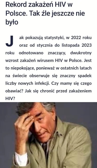 Pepe_Roni - Ciekawe co mogło być przyczyną wzrostu zakażeń wirusem HIV w 2022 roku? �...