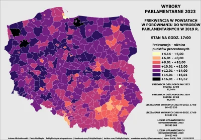 FaktyNaMapie - W tegorocznych wyborach do Parlamentu frekwencja jest rekordowo wysoka...