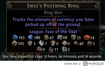 szmichal - @NiceshootPL: no elo, moj ring. 30% rarity na gearze, latam t15 z 0 portal...