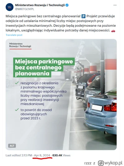 rzzz - A zmiany z miejscami do parkowania wyszły stąd, no kto by się spodziewał.

#ni...