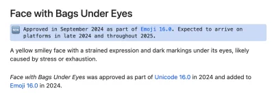 KingaM - Unicode oficjalnie dodało mordę z podkrążonymi oczami jako znak, nareszcie g...
