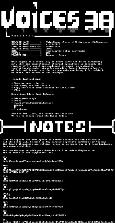 zaye93 - Shin.Megami.Tensei.III.Nocturne.HD.Remaster-voices38 

Pierwszy tytuł z 2021...