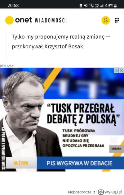 elopozdrocze - Takie reklamy godzinę po debacie #tvpis #debata