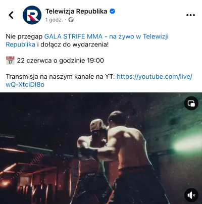 sznioo - Gala MMA W TV Republika, tego jeszcze nie grali XD
 #mma #tvrepublika #tvpis...