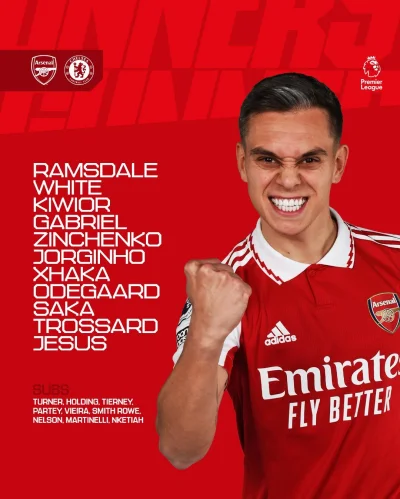 Pustulka - Składy na mecz Arsenalu z Chelsea na The Emirates:

Arsenal XI: Ramsdale; ...