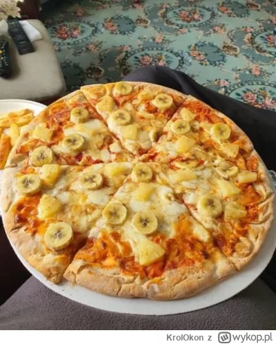 KrolOkon - @ellococrooliko: polecam pizze z ananasem i bananami (｡◕‿‿◕｡)