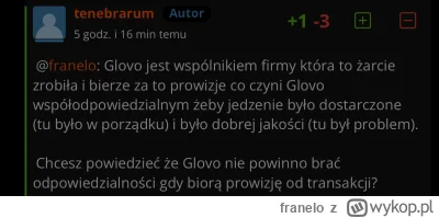 franelo - @czorny_m nie przyszło, bo Glovo bierze prowizję i  jest za to współodpowie...