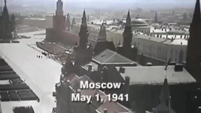 Kumpel19 - 1 maja 1941 r. Wysocy rangą naziści na paradzie w Moskwie. Wita ich osobiś...