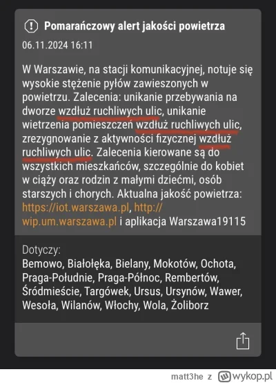 matt3he - Pamiętajcie, powietrze jest zanieczyszczone tylko wzdłuż ruchliwych ulic🤡
...