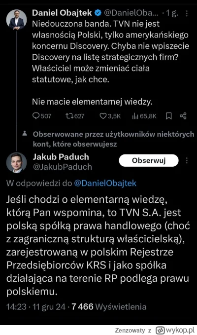 Zenzowaty - Elyty pisowskie.
#polska #polityka #bekazpisu #tvn #obajtek #pieniadze