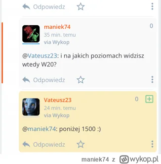 maniek74 - @Vateusz23: łap, farmazoniarzu. Wykłocałeś się, że W20 będzie poniżej 1500...