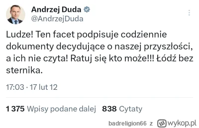 badreligion66 - #sejm #polityka #bekazpisu  Oj Dudu XD