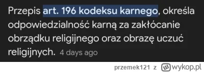 przemek121 - @AndyMendy:  paragraf jeden, artykuł inny zapewne