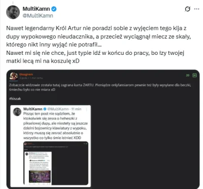 Eksagnem - Normalnie już bym tego nie komentował, ale ostatnio nudy na tagu, to wrzuc...