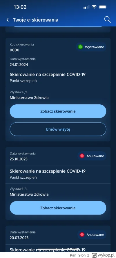 Pan_Slon - @mwmichal: policzyłem że było 12 skierowań na szczepienie, tak jestem sznu...