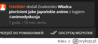 Kliko - Jak wyłączyć powiadomienia o nowych znaleziskach z danym tagiem, ale zostawić...