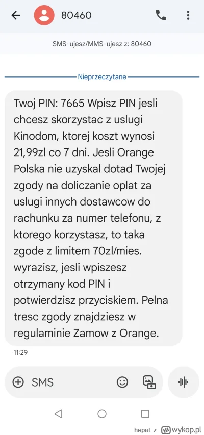hepat - Wie ktoś co to za nowy spam? 

Nigdzie się nie rejestrowałem. 



#orange