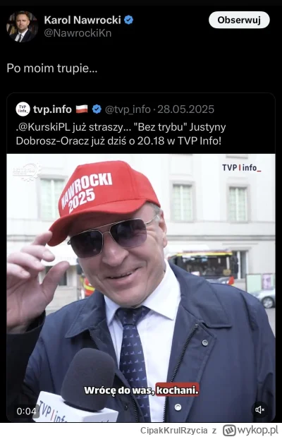 CipakKrulRzycia - @zgorzknialy_manlet: biedny Nawrocki jeśli życzenia faktycznie się ...
