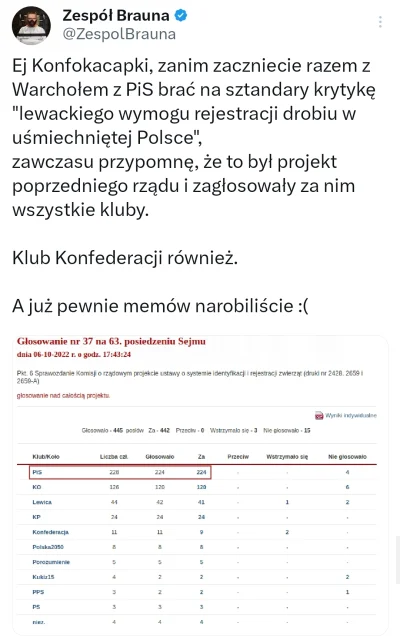 officer_K - k0nfedepis głosował za przyjęciem wymogu rejestracji drobiu, a teraz krzy...