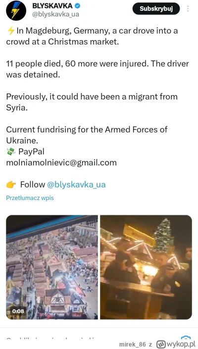 mirek86 - #niemcy #zamach 

W Niemczech tradycyjnie 

https://x.com/blyskavkaua/statu...