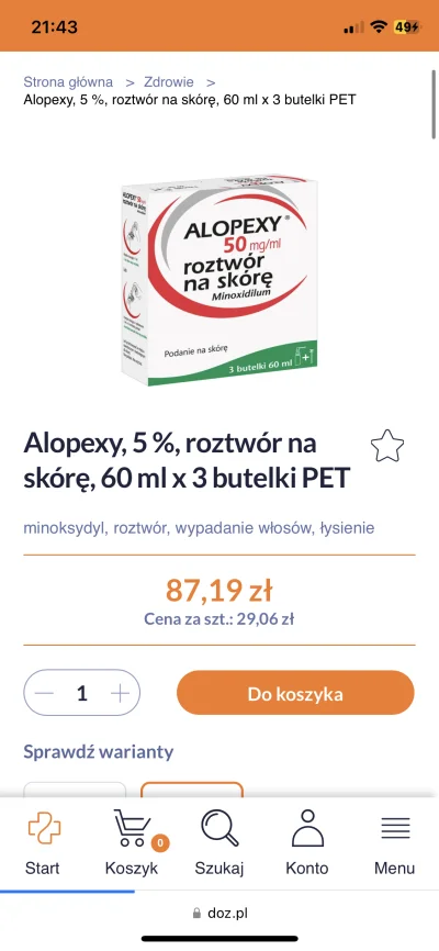 kubawiktor - #lysienie hej jak ktos używa minoxa to jakiego? czy alopexy tego się naj...