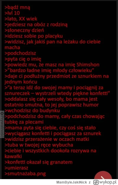 MamByleJakiNick - #heheszki #czarnyhumor #humorobrazkowy

Ciąg dalszy w komentarzu ( ...