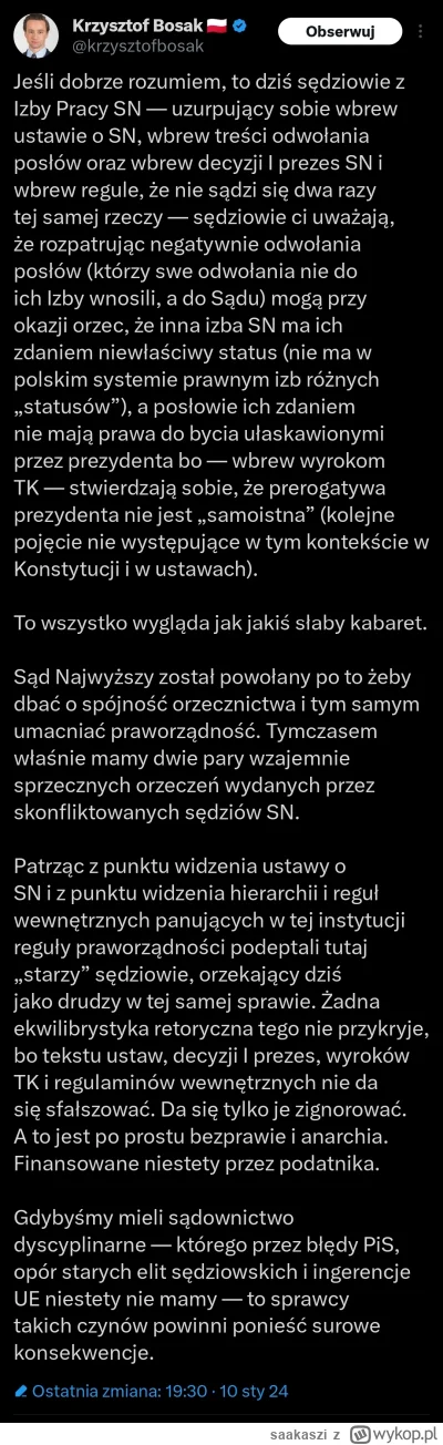 saakaszi - Tak, zgadliście. Krzysztof Bosak znowu broni Kamińskiego i Wąsika i podważ...