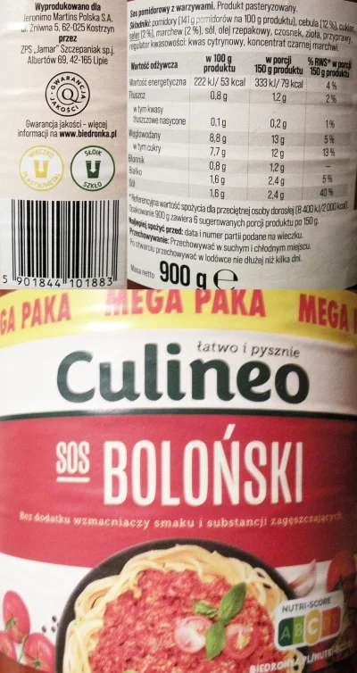 wkto - #listaproduktow
#sospomidorowy boloński Mega Paka Culineo #biedronka
aktualny ...