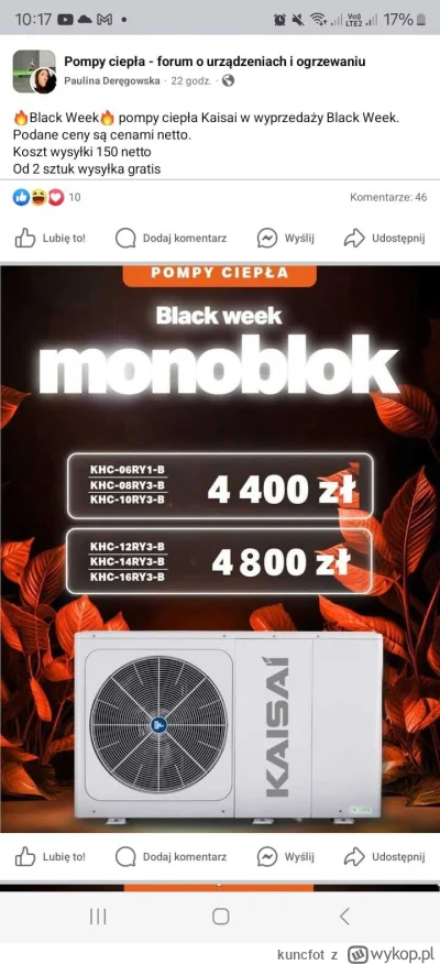 kuncfot - Cześć Mirasy

Promocja na pompy ciepłą, podobno to wcale nie są takie złe p...