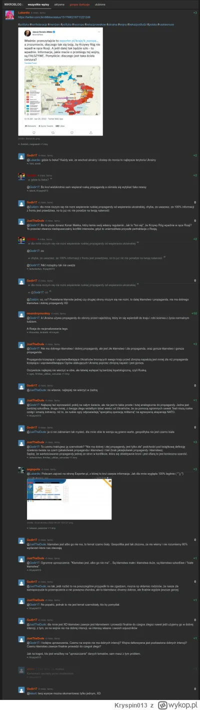 Kryspin013 - >@jskylark: Dołączył 3 miesiące temu i bezmyślnie szczeka, stare, znałem...