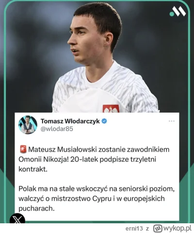 erni13 - Lionel Mes... Tfu, Mateusz Musiałowski trafił na Cypr gdzie w wieku 21 lat b...