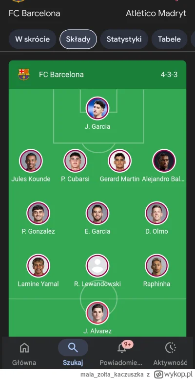 malazoltakaczuszka - Ciekawe co to za piłkarz na tym ataku w tej Barcelonie. Pewnie m...