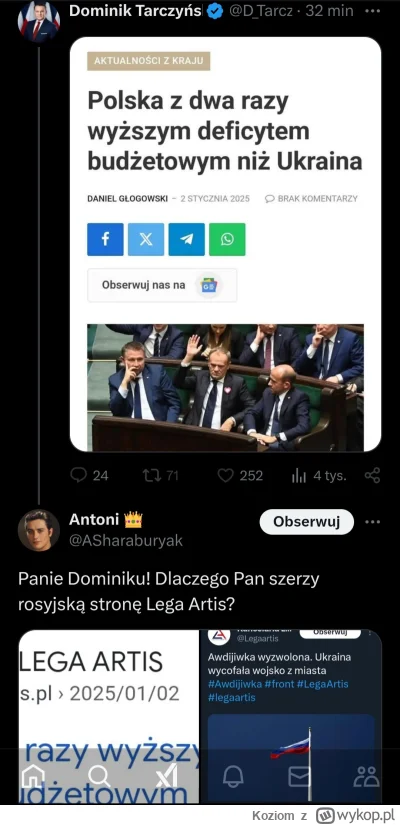 Koziom - Wczoraj przeprosiny na 5 minut przed północą, by nikt nie widział, a teraz t...