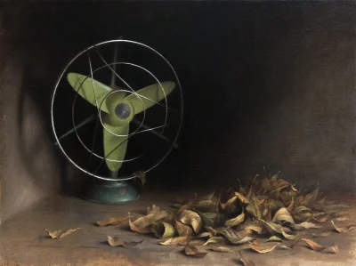 GARN - #sztuka #art #malarstwo #obrazy autor: Dana Zaltzman | Fan and Leaves | 2015 |...