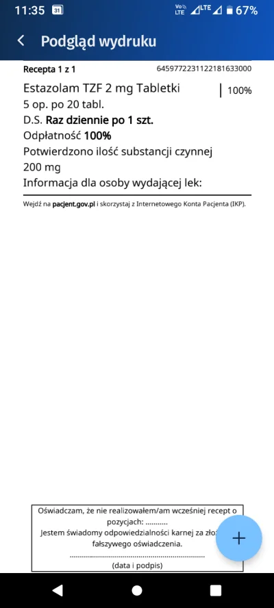 kml11 - #erecepta 

Taki lek brałem na bezsenność. Kończy mi się ważność recepty za 2...