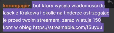 freemilan666 - koles napisal jakiegos bota zeby "ostrzegac laski" xD 
ale trzeba byc ...