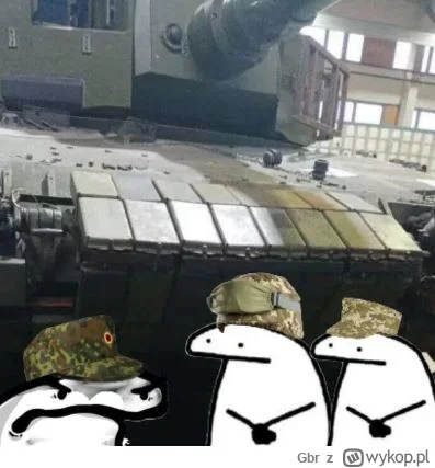 Gbr - Ukraińcy zaczęli obkładać czołgi kostkami ERA - jeśli się nie mylę, to pancerz ...