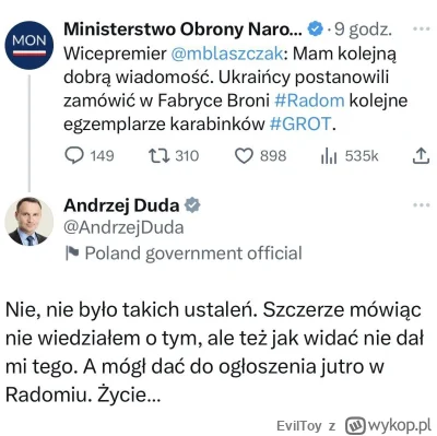 EvilToy - Prezydent Polski nie potrafi złożyć zdania po polsku :) 

Pisowska intelige...