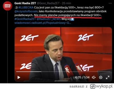 saakaszi - Krzysztof Bosak:
 Nie mamy planów polegających na likwidacji 500+.
#neurop...